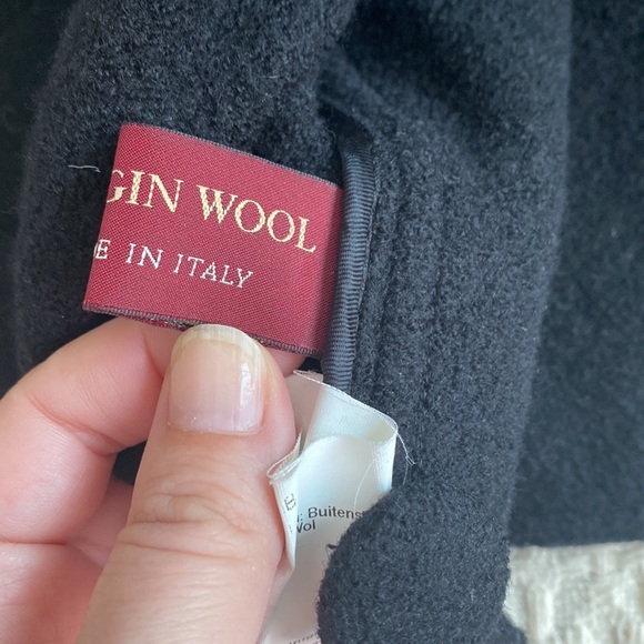 Italian pure virgin wool double breasted cape coat - Picture 8 of 10